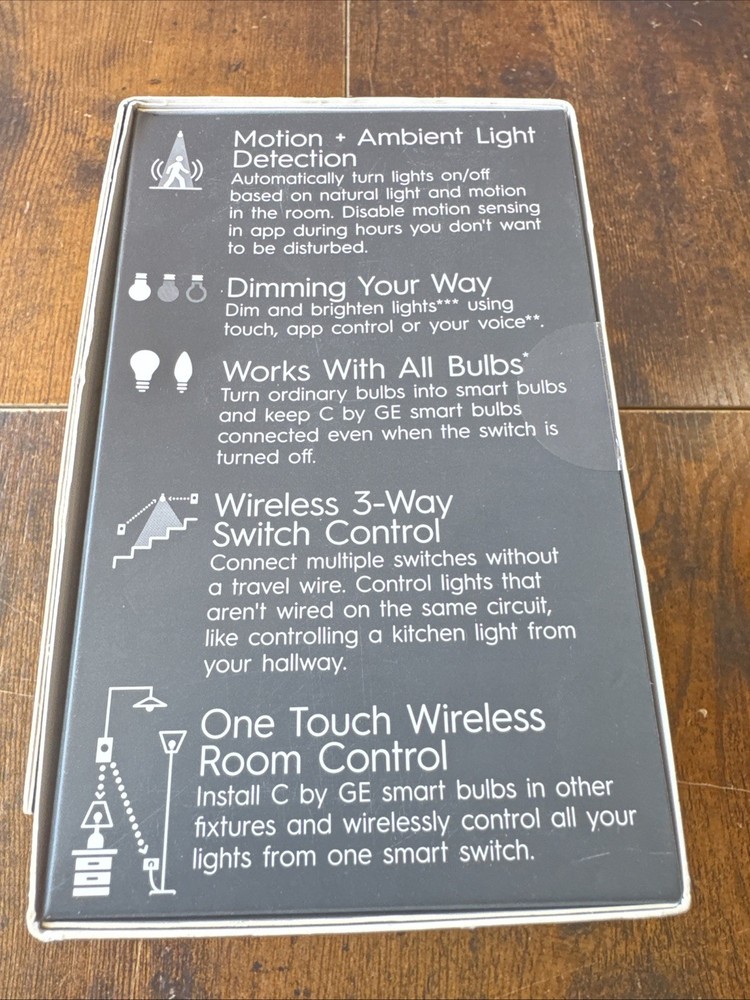 OEM GE Motion Sensing + Dimmer Smart Switch WiFi Switch Replacement App Control