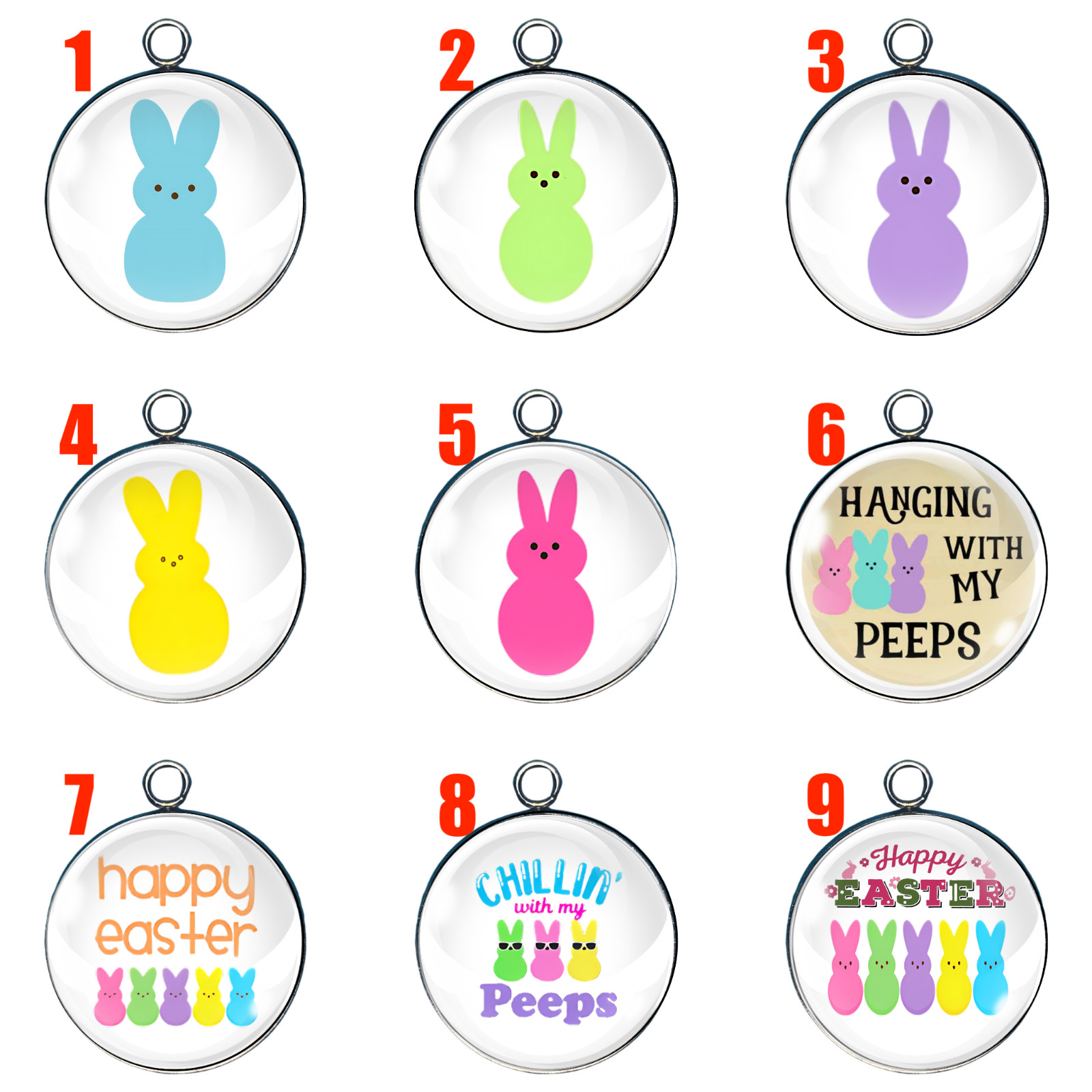 Easter Peeps Charms, Candy Bracelet Charms