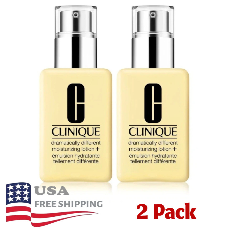2X CLINIQUE DRAMATICALLY DIFFERENT MOISTURIZING LOTION WITH PUMP 4.2 OZ / 125 ML