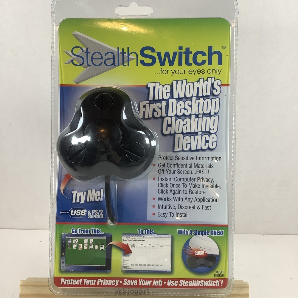Stealth Switch USB & PS/2 Compatible World's First Desktop Cloaking Device NEW