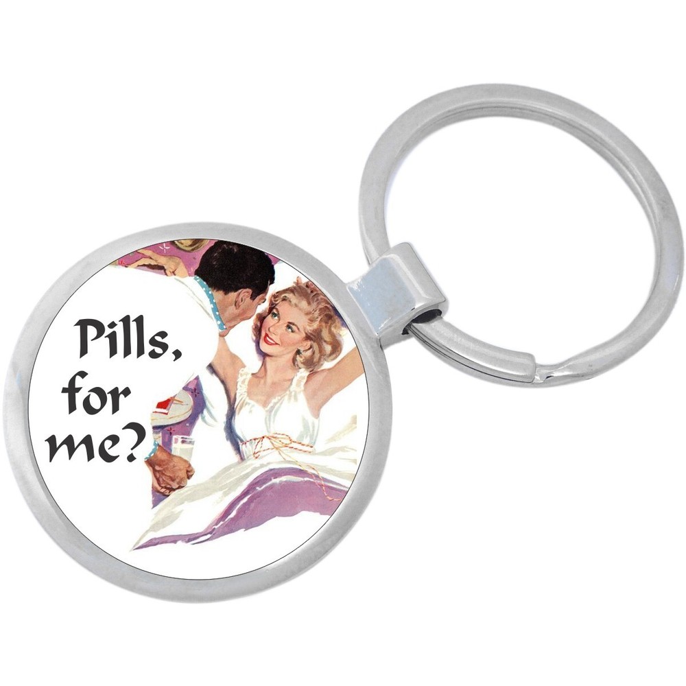 Pills for Me Keychain - Includes 1.25 Inch Loop for Keys or Backpack