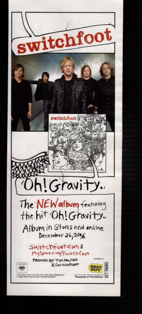 2006 Print Ad  for Switchfoot "Oh Gravity" CD