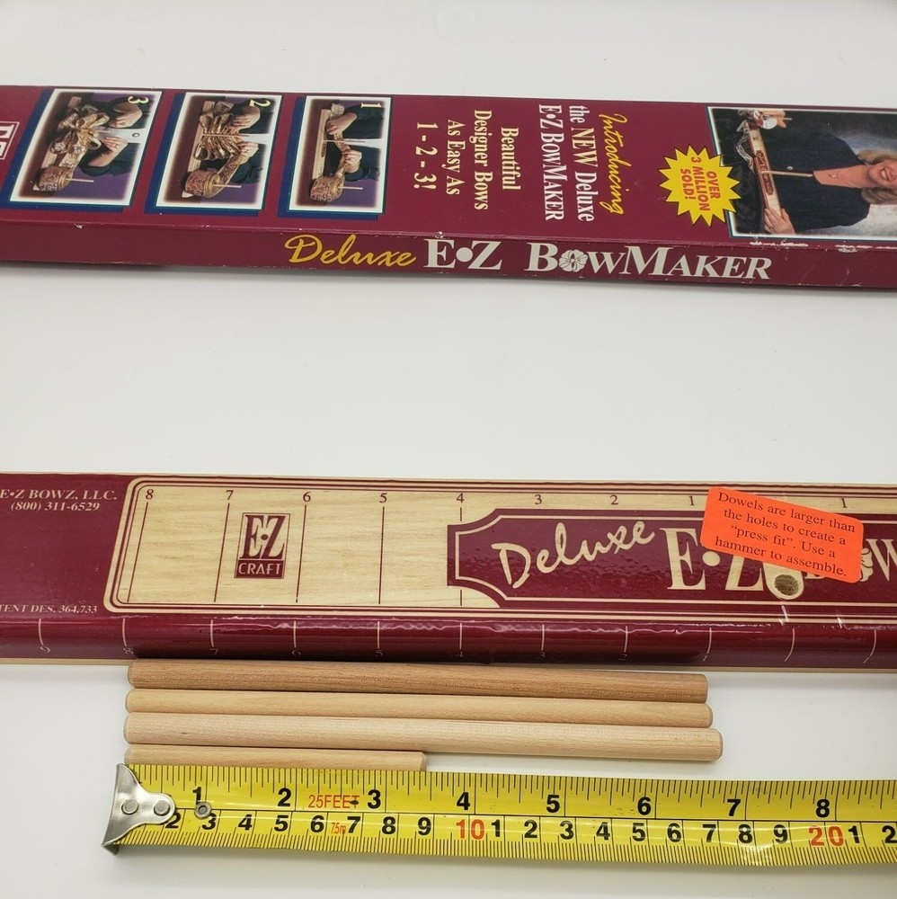Deluxe EZ Bowmaker Bow Making Tool Wood Spool Spindle Craft Bow Maker