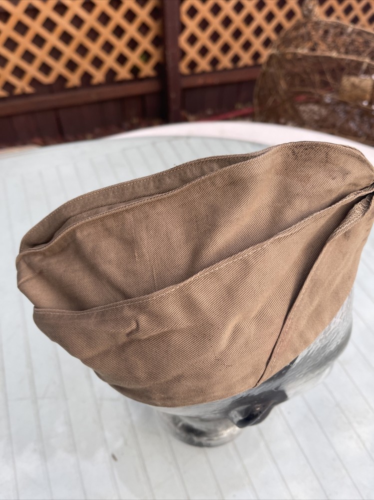 Original WW2 US ARMY CAP KHAKI TAN HAT