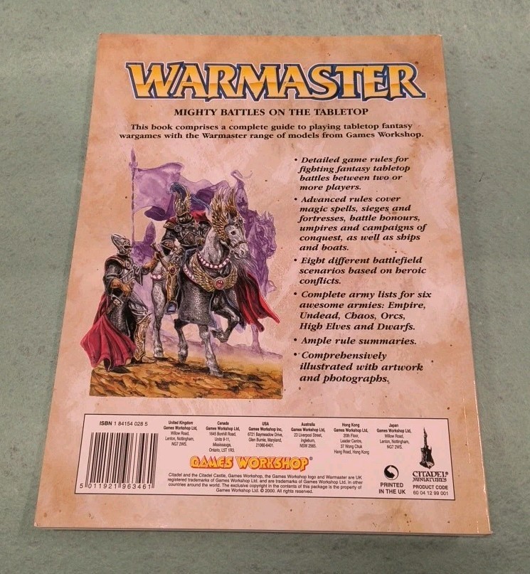 Warmaster Fantasy Wargames Rulebook 2000