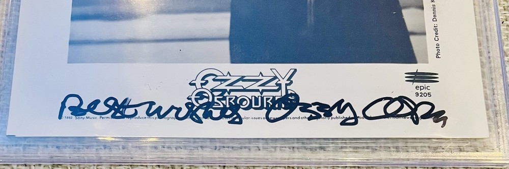 Ozzy Osbourne Signed & Inscribed B&W 8x10 Autograph Photo Beckett Gem