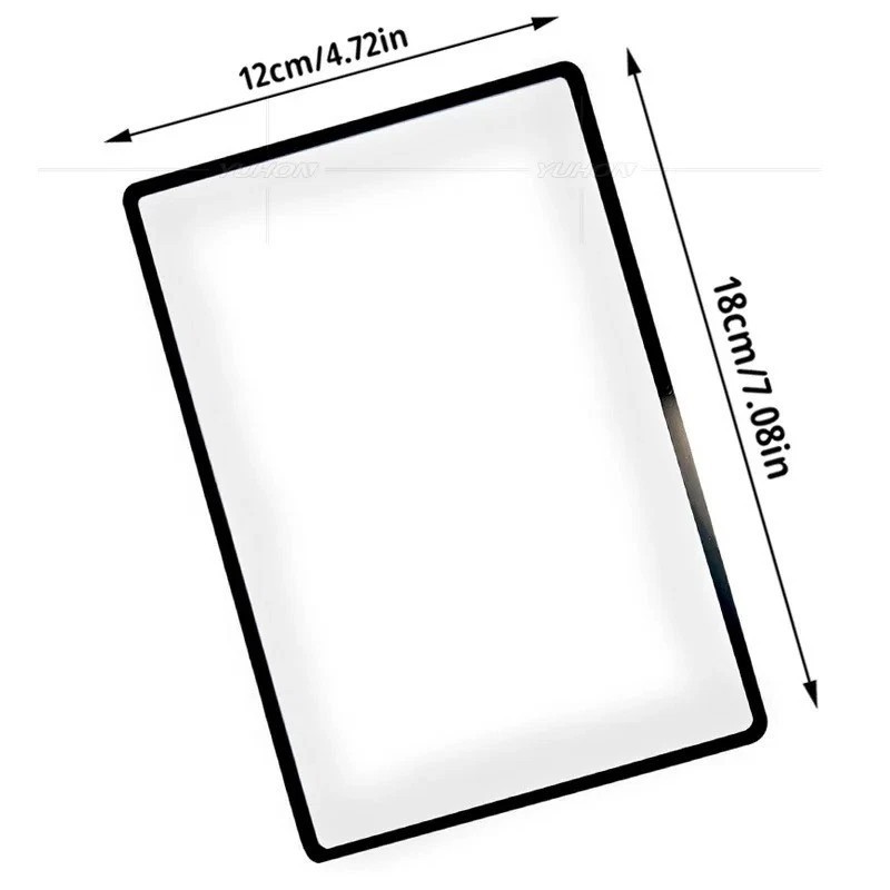 Full Page Sheet Magnifier 180×120mm Reading Aid Lens Large Magnifying Glass