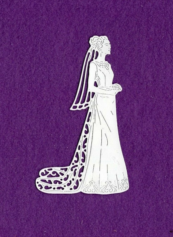 BRIDE # 4 wedding die cuts scrapbook cards