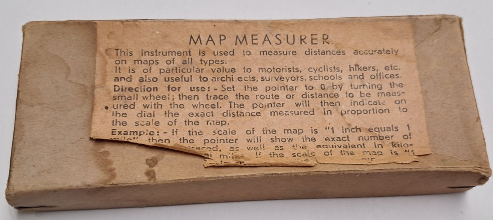 Vintage Map Measuring Tool in Original Box