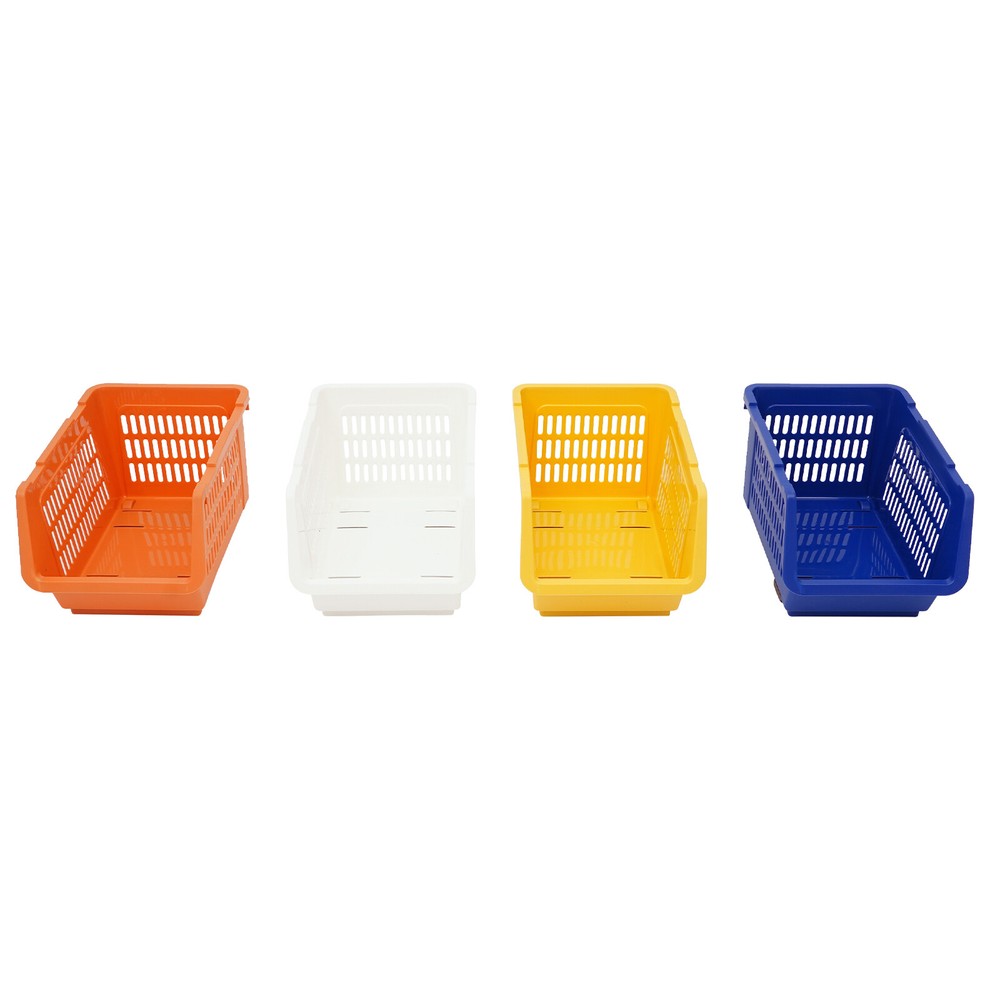 4 PCS Stacking Storage Baskets Modern Storage Bins Stackable Organizer Baskets