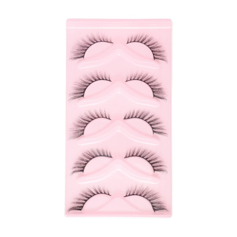 Dense False Eyelashes for Makeup Black XX5 5 Pair