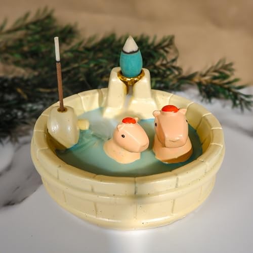 White Capybara Backflow Incense Holder - Capybara Backflow Incense-white