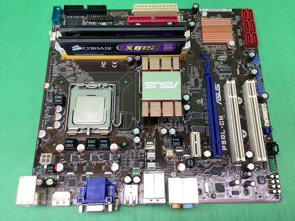 ASUS P5QL-CM Desktop Motherboard + Intel Core 2 Quad CPU + RAM - UNTESTED