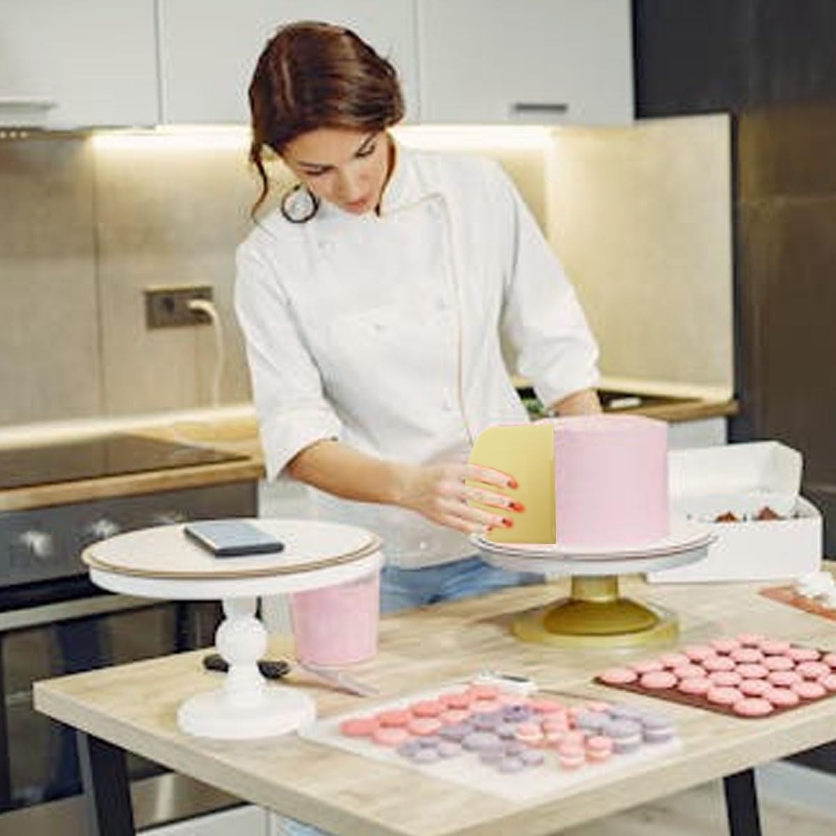 5 Pack Dough Scraper, Plastic Bench Scraper for Baking, Small, Multicolor