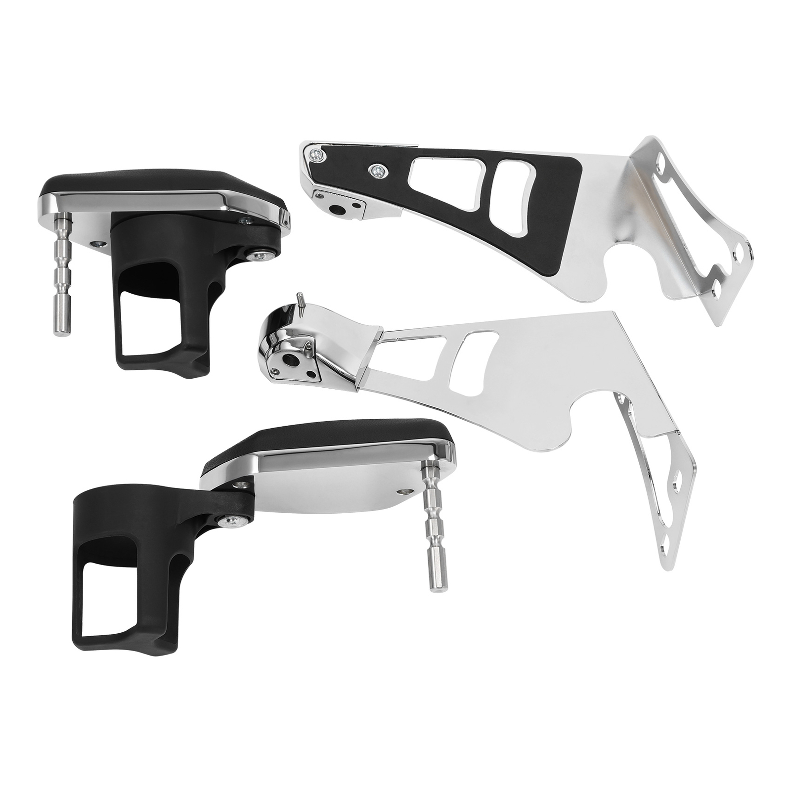 Adjustable Rear Passenger Armrests Drink Holder Fit For Harley Touring 1997-2013