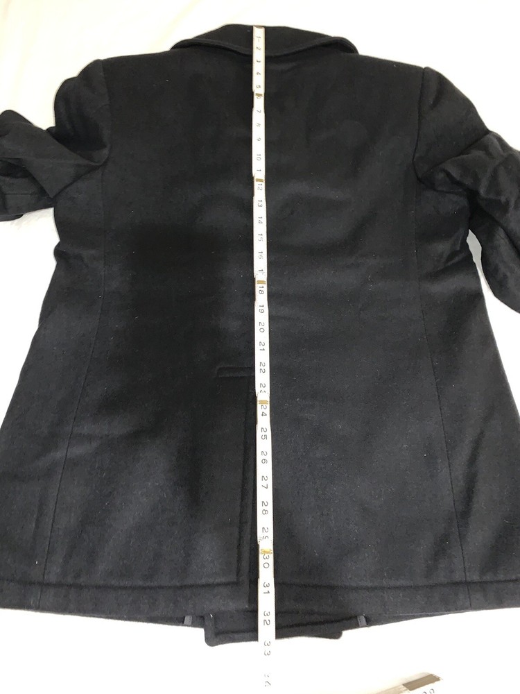 DSCP WOOL Peacoat Men's 40S Black. EUC.