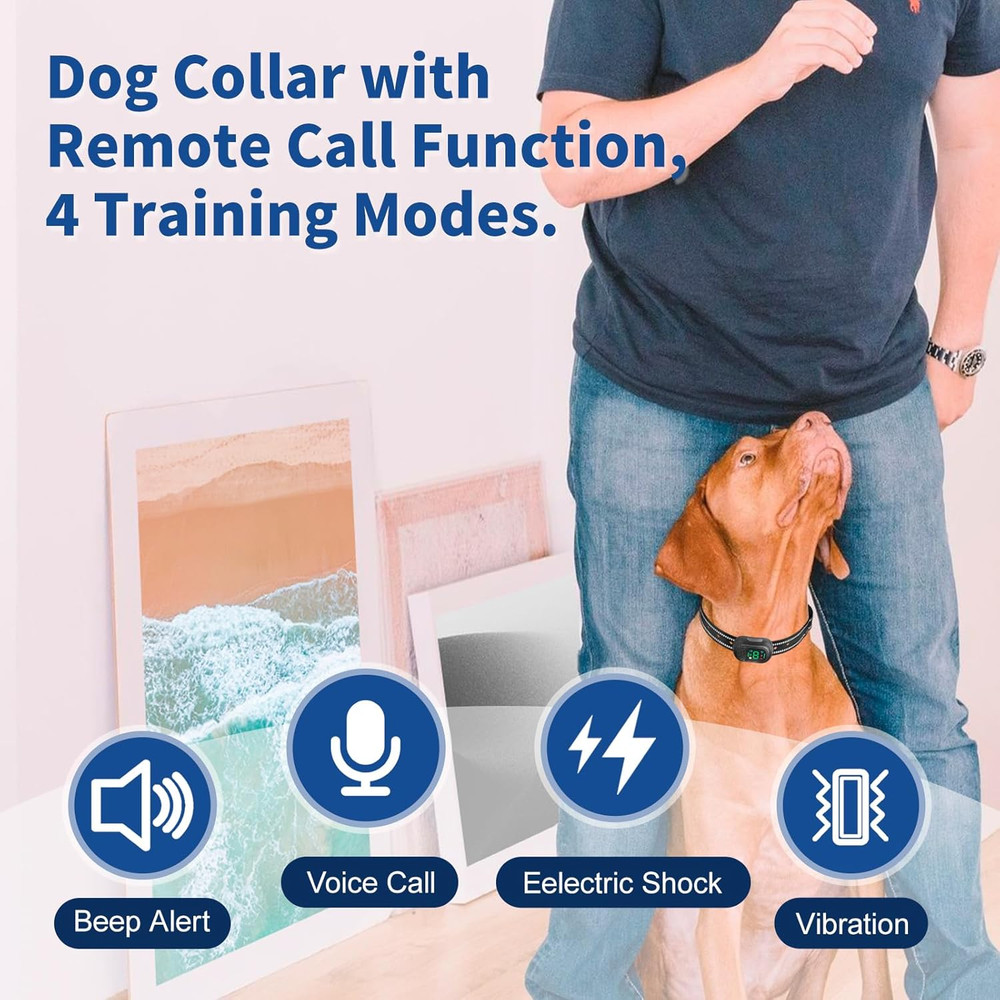 Dog Shock Collar 4900FT Dog Training Collar with Remote/Call Function/Light IP67
