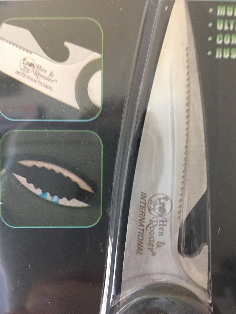 Hen & Rooster Kitchen Shears / Scissors Black HRI-040B