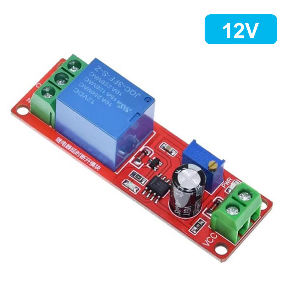 DC 5V 12V Powered NE555 Time Delay Relay Module Supporting Up to 2000W AC Load