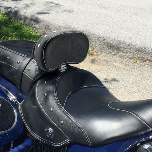 Adjustable Driver Backrest Rider Backrest Pad Chrome Studded Compatible with