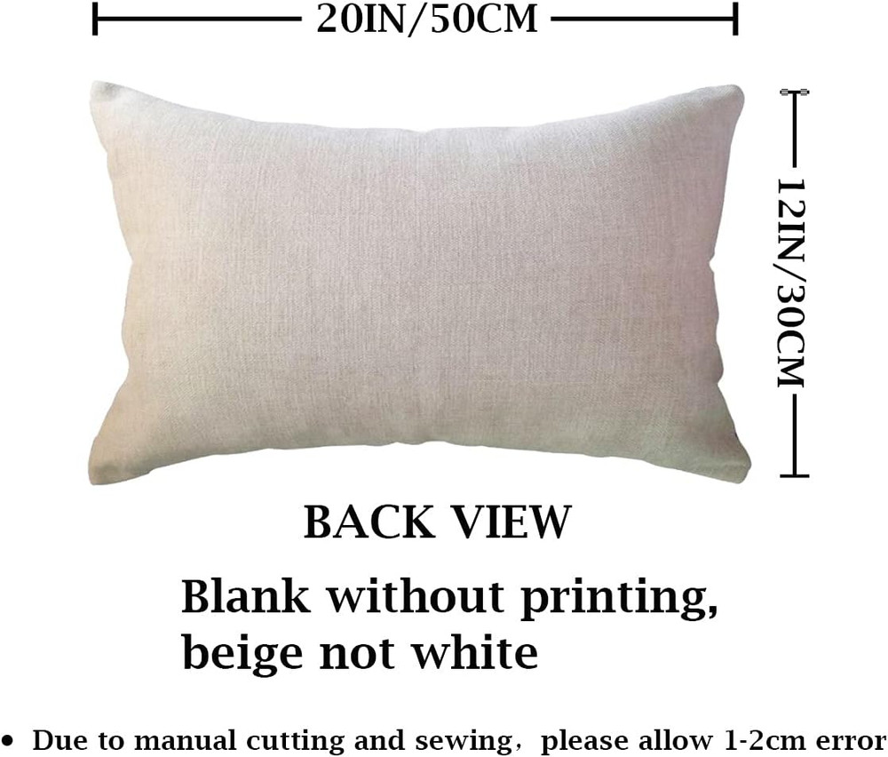 Blessed Lumbar Throw Pillow Covers Farmhouse Rustic Decorative Rectangular/Waist