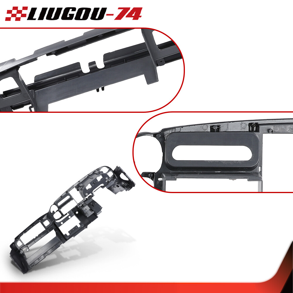 Fit For 1998-2001 Dodge Ram Dash Dashboard Core Structure Frame Single Aux Gray