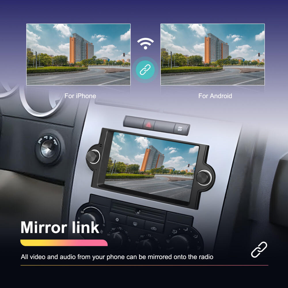 For 2006 2007 2008 DODGE RAM 1500 2500 3500 CarPlay Android 13 Radio GPS SWC