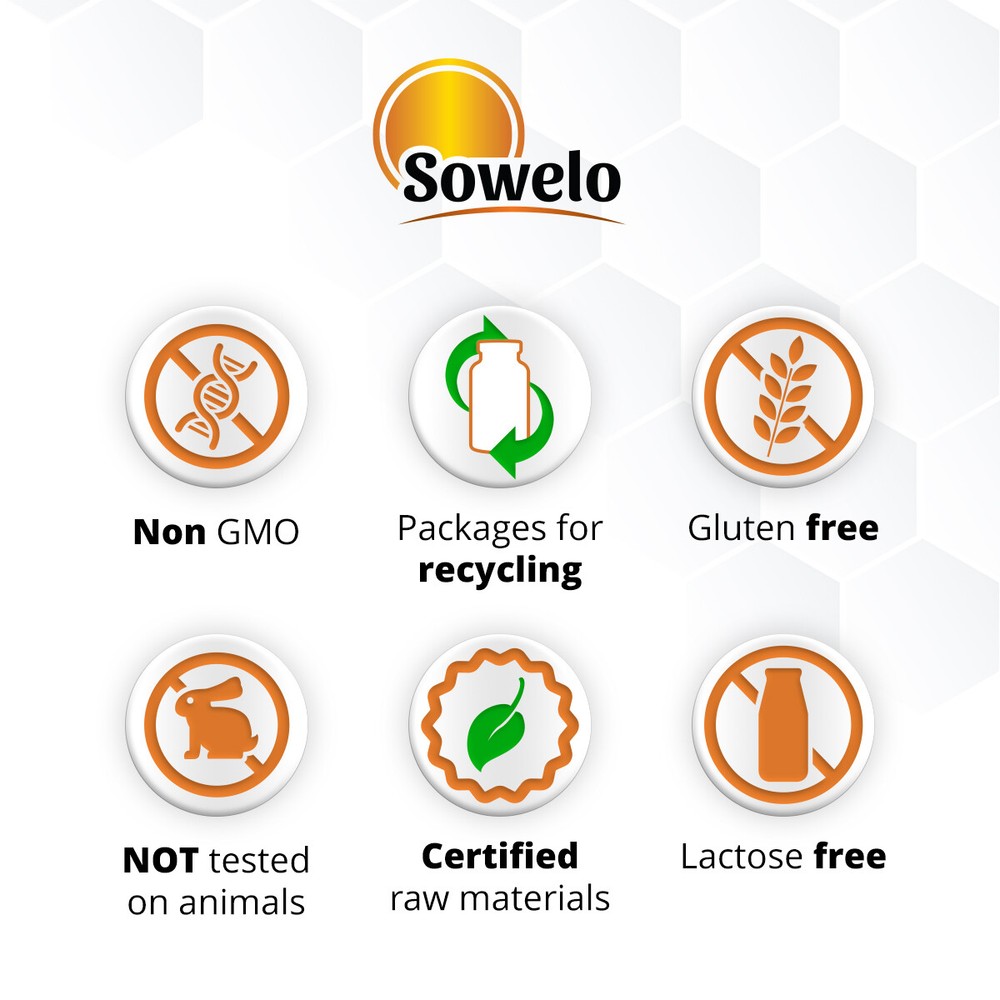 SOWELO Vitamin C 1000mg Tablets Ascorbic Acid With Bioflavonoids