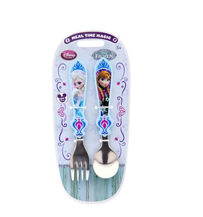 [Disney Store] Authentic Anna and Elsa Flatware - New