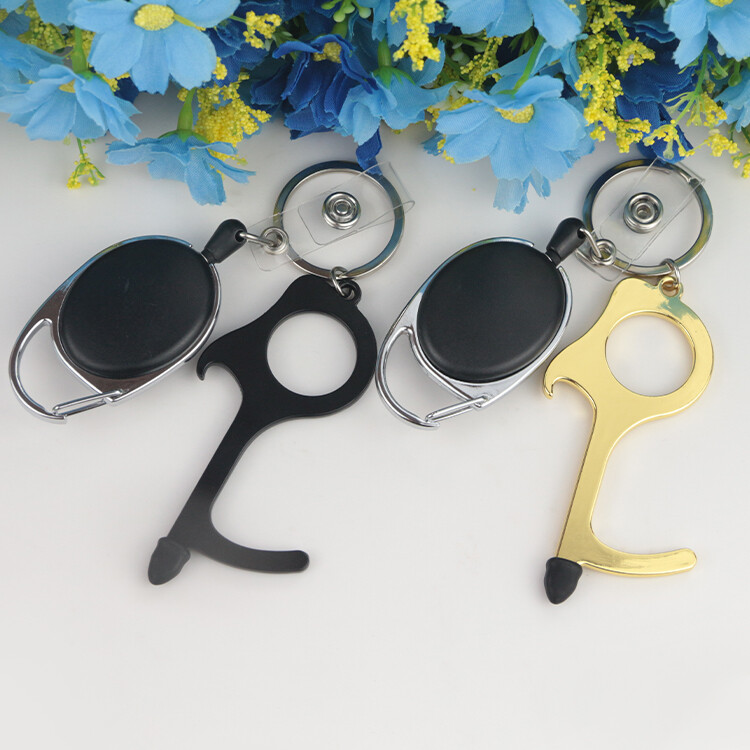 2 PACK Touchless Door Opener Tool -Clean Key Retractable Tool