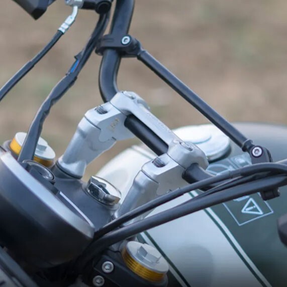 Fit For Triumph Scrambler 400X Offset Handlebar Riser Silver
