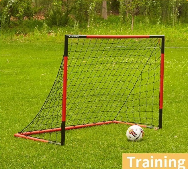 6'x4' Set of 2 Soccer Goal, Steel Frame Goal,Heavy Duty Metal Soccer Goals