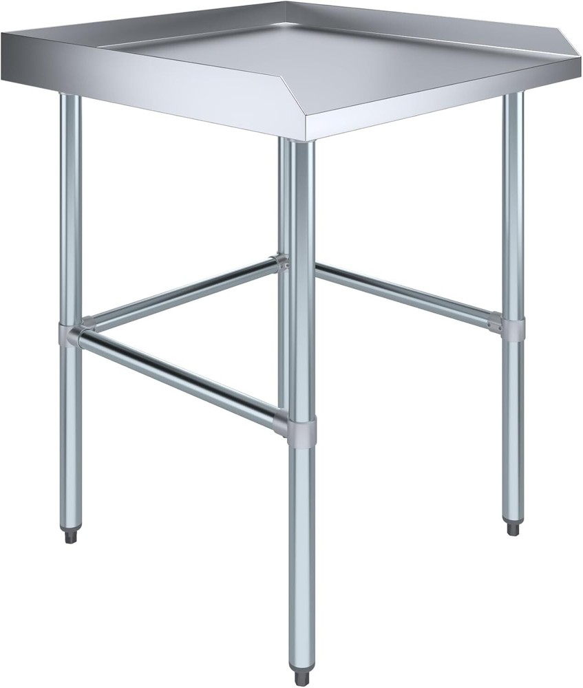 Commercial Work Table for Kitchen Prep – NSF Open Base Steel Table 30"x30"