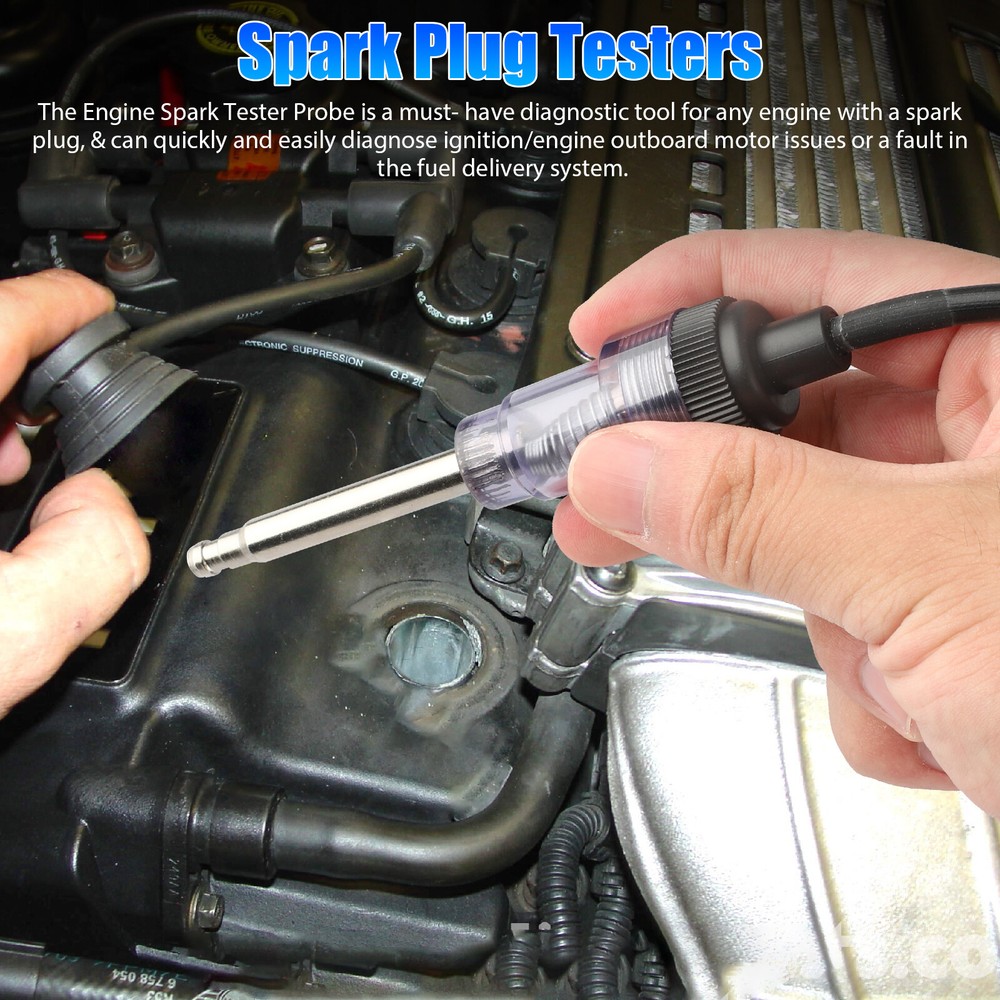 3PCS Spark Plug Tester Ignition System Coil Engine In Line Diagnostic Test Tool