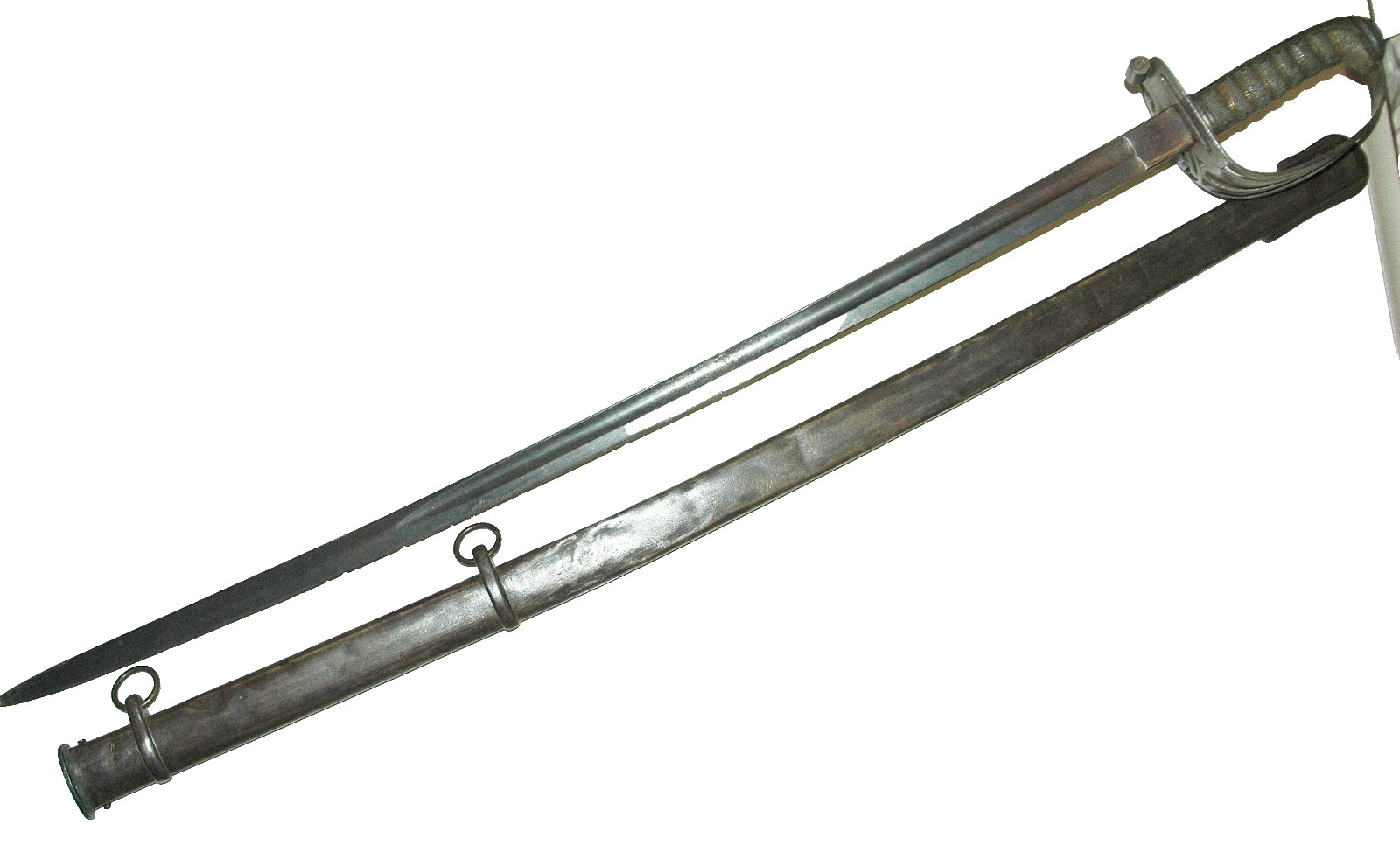 British 1st Surrey Rifles officers sword, 19th century w/ scabbard