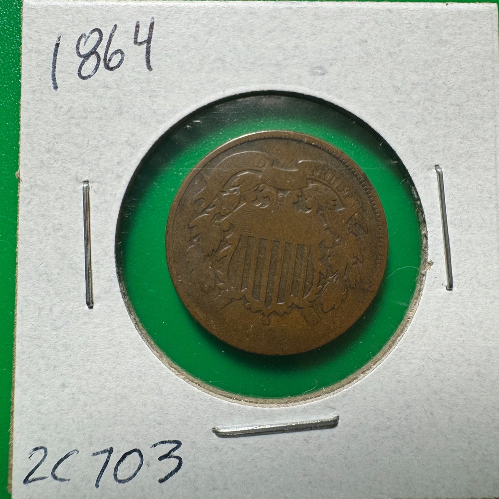1864 US 2 Cent Large Motto 2C703