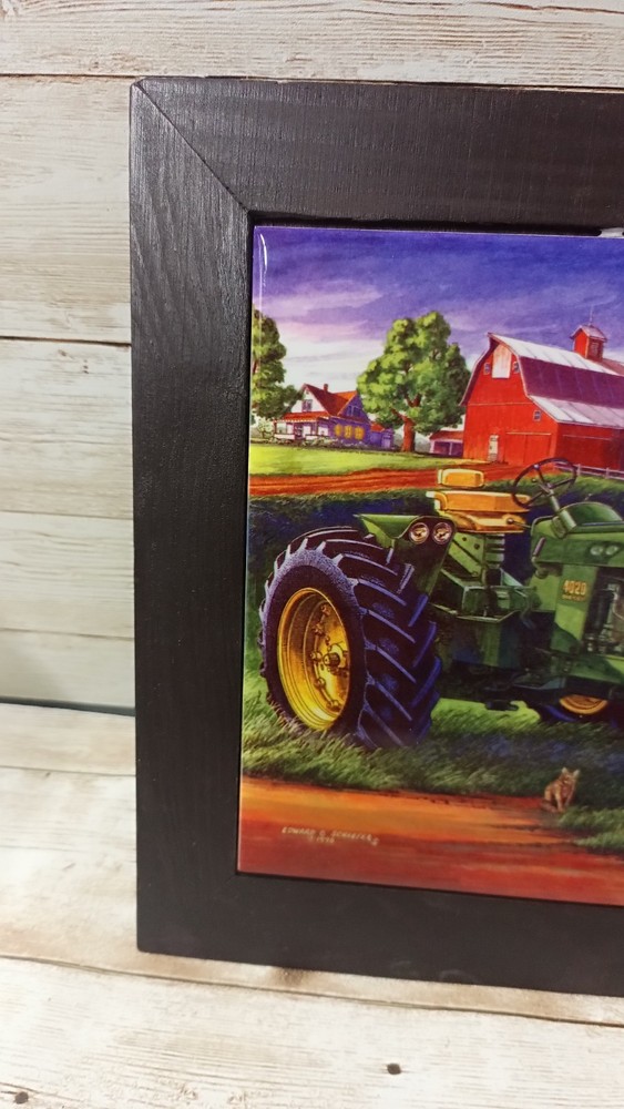 Vintage John Deere Tractor Tile Trivet