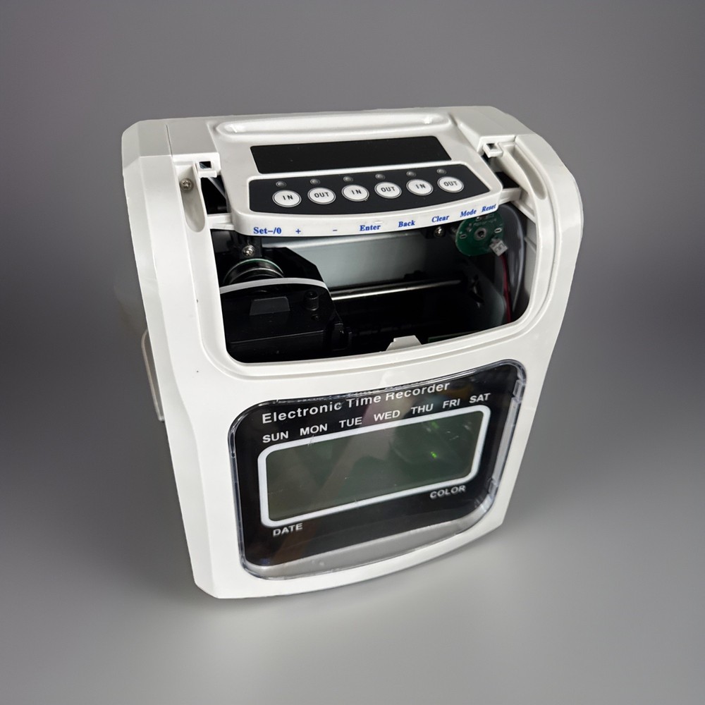 Electronic Employee Attendance Time Clock Office Punch Card Machine Unit