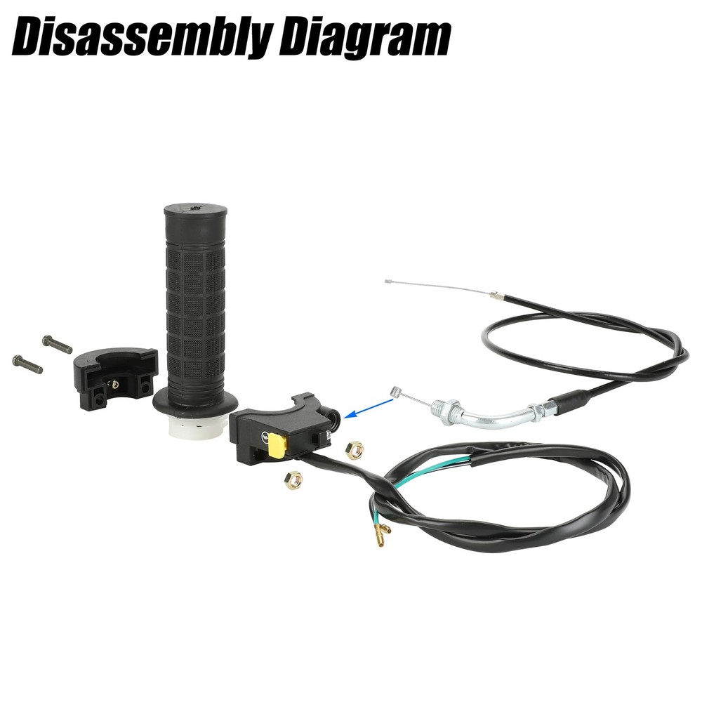 Throttle Cable Twist Throttle Handle Grip Assembly for2 Stroke Engine 80cc 100cc