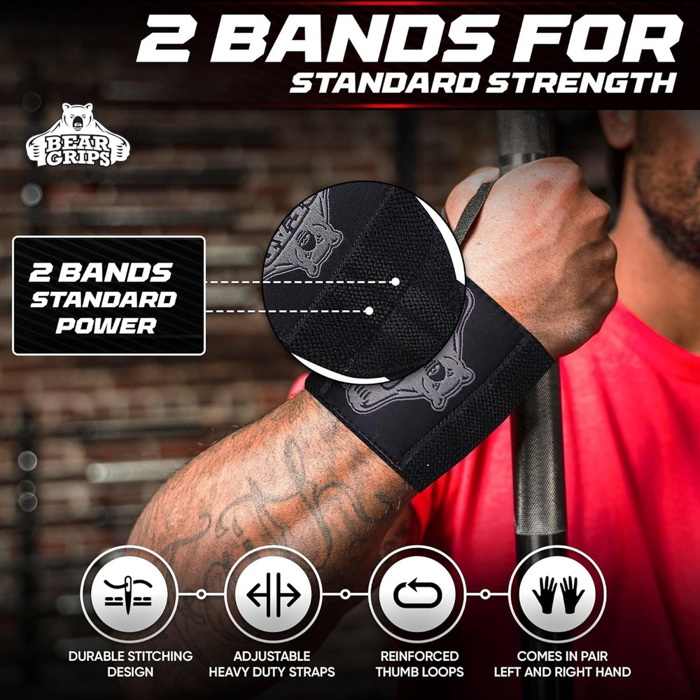 Ultimate Wrist Support Wraps for Weightlifting - Compression & Stability Focused