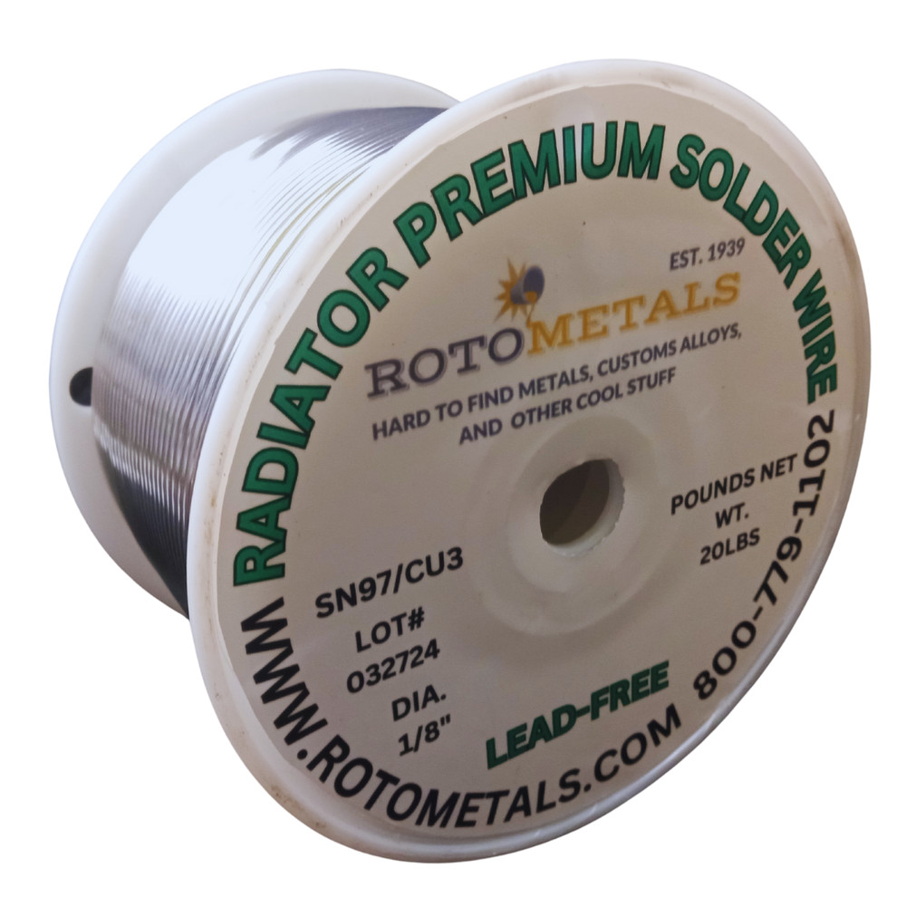 97Sn/3Cu Solid Wire Solder lead-free .125 diameter on 20# spool