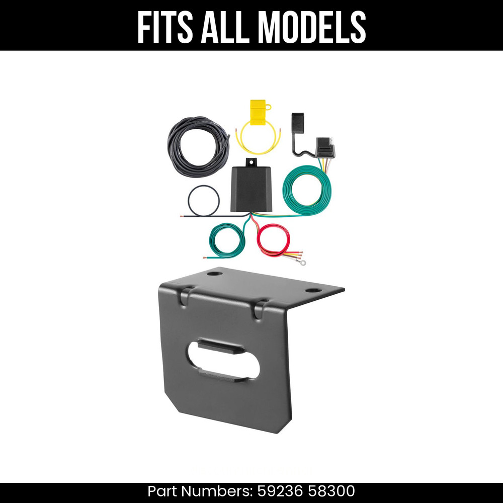 For 2008 Ford Taurus 4 Pin Trailer Wire Plug & Bracket Fits All Models Curt Kit