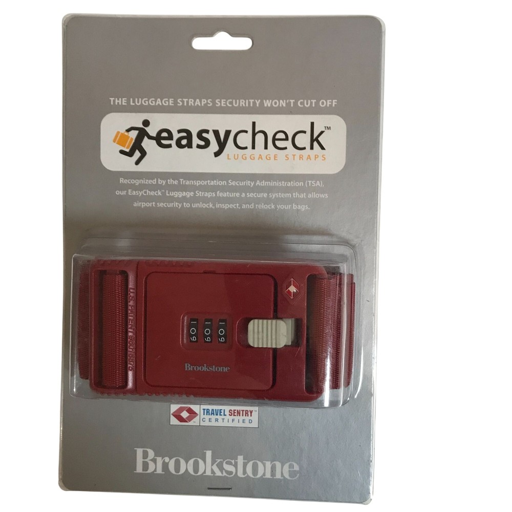 Brookstone EasyCheck TSA Approved Luggage Strap With Combination Lock