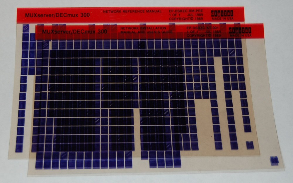 DEC MUXserver/DECmux 300 Network Reference, Installation & User Manuals