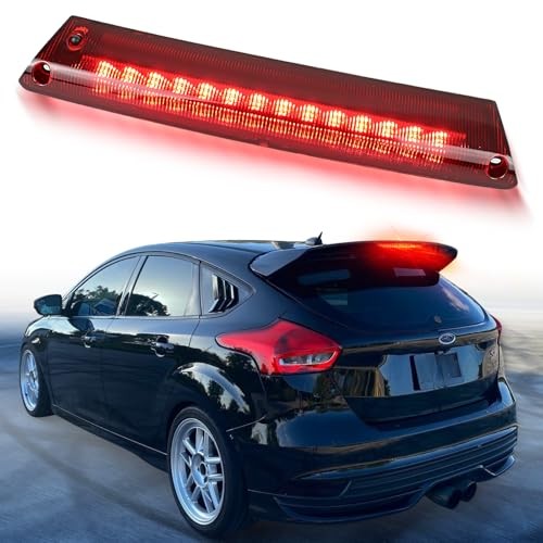 Smoked Full LED 3rd Third Brake Light Replacement for Ford Focus Hatchback Red