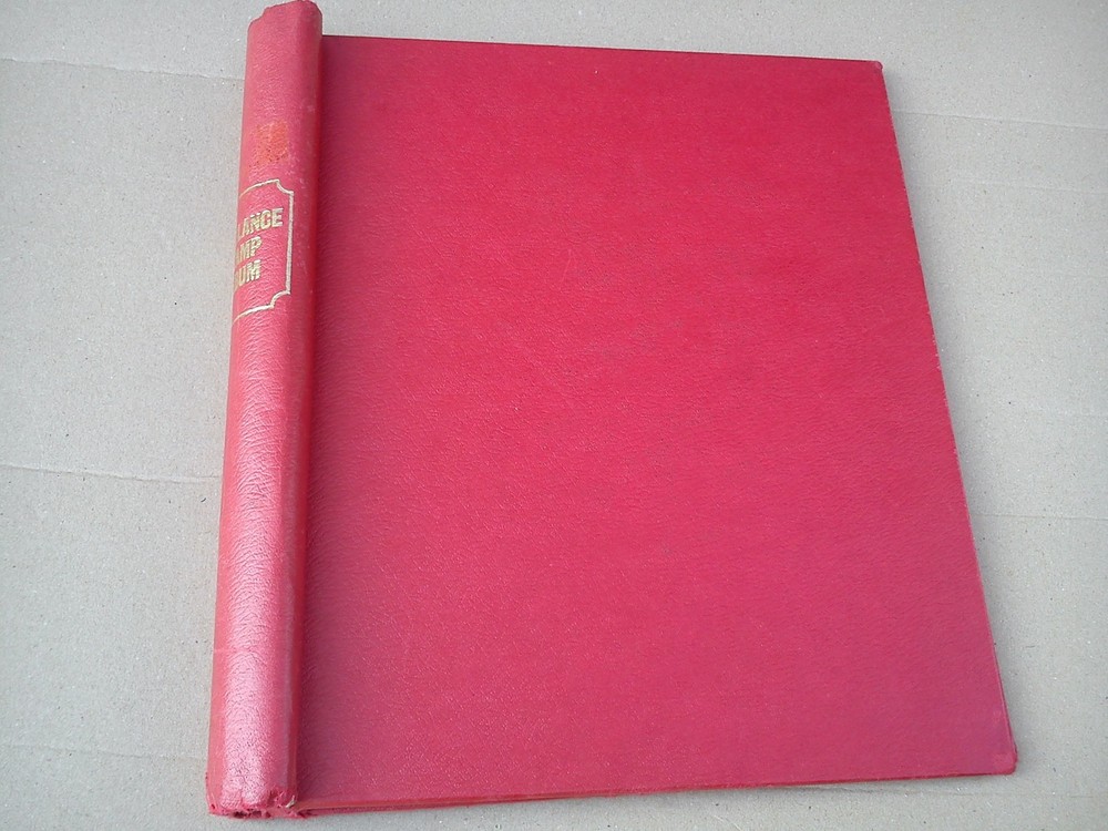 Freelance Stamp Album Folder Binder Storage Springback EMPTY Red Vintage
