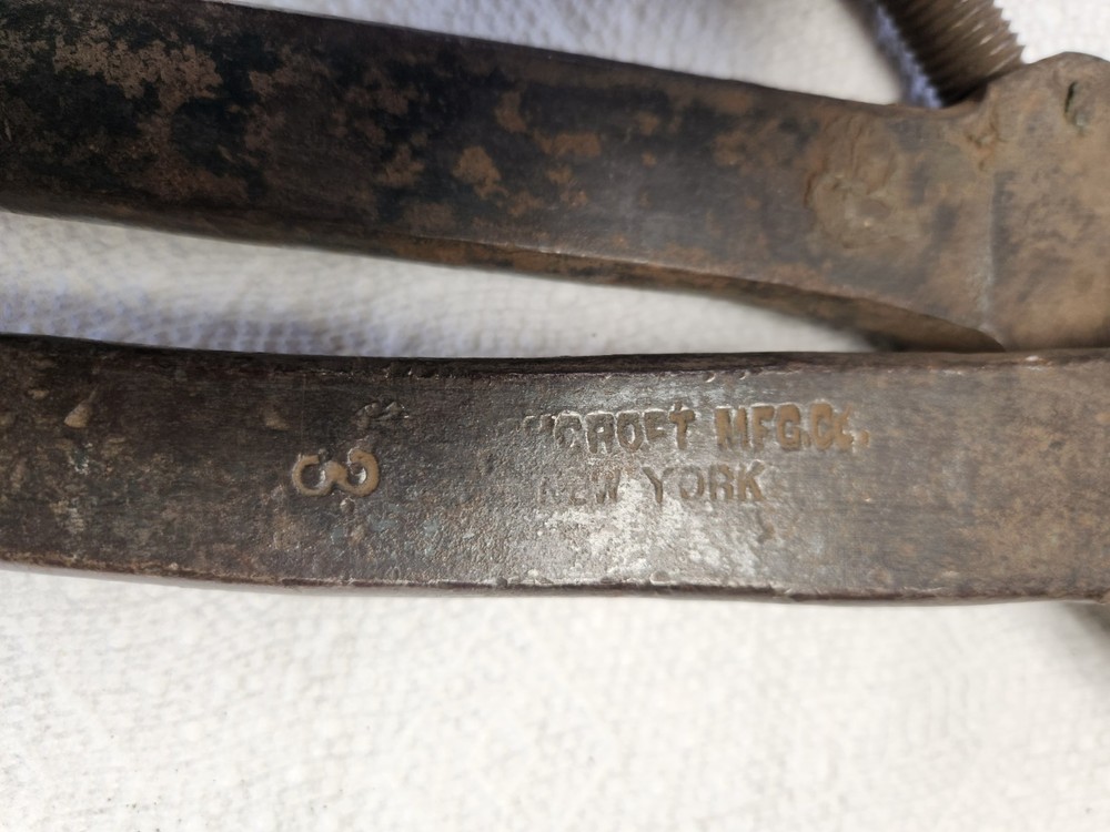 Vintage Primitive Blacksmith Pipe Wrench - Ashcroft #3
