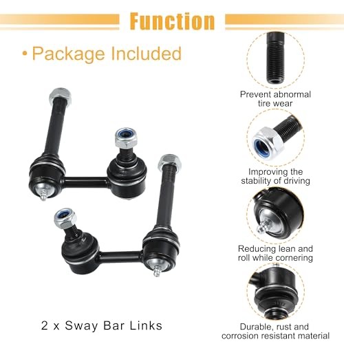 2pcs Front Sway Bar Links Kit K750193 K750194 Stabilizer End Link Replacement