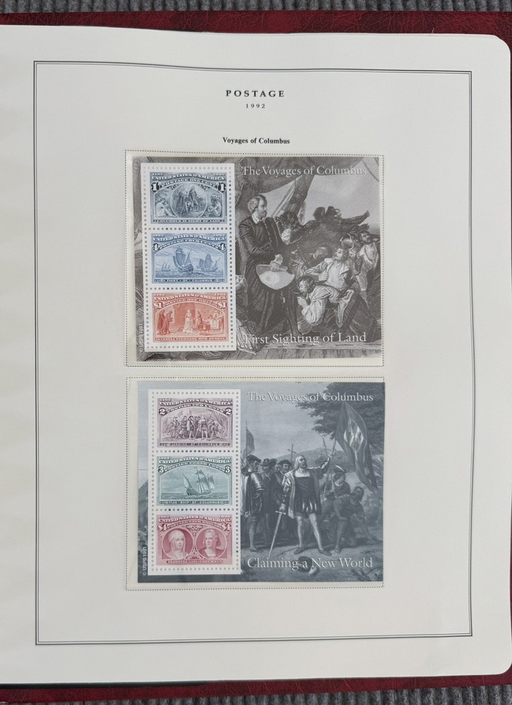 Scott US Platinum Hingeless Album & Slip Case $101+ FV - 299 Stamps - VOLUME 7