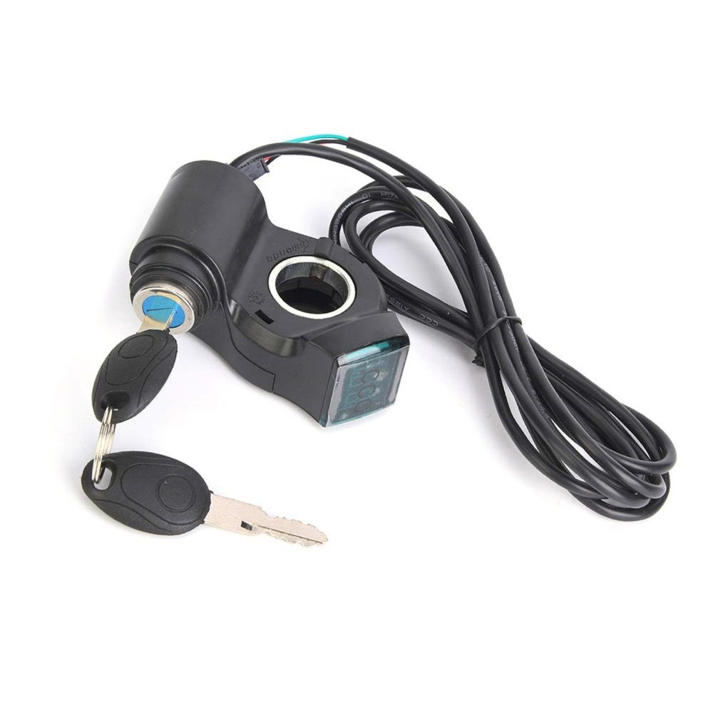 Durable E-Bike Throttle Control Switch Voltage Display Key Lock for Electric